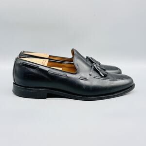 Allen Edmonds Shoes Mens 10 Black Leather Grayson Tassel Loafers Slip On Dress